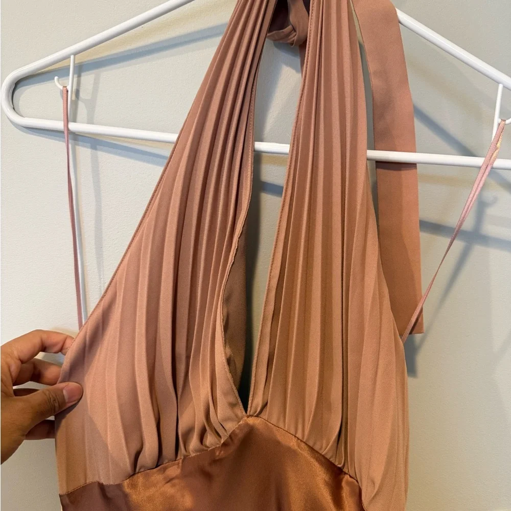 NWT Reformation Backless Dress in Mauve pink - Picture 6 of 8